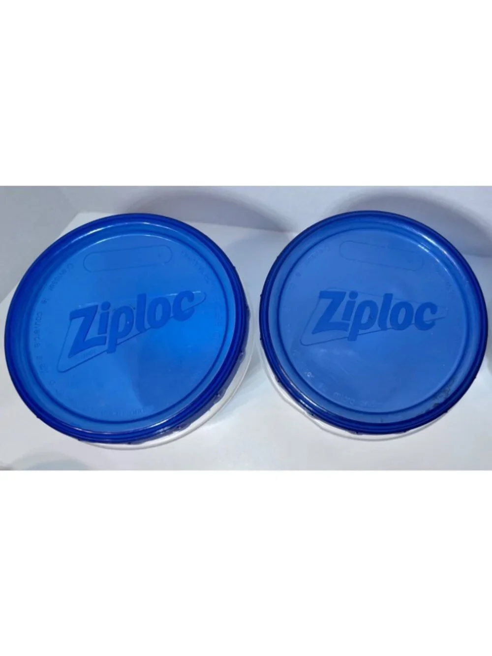 Ziploc Twist n Loc Preowned Round Plastic Storage Containers w/Lids Lot of 6